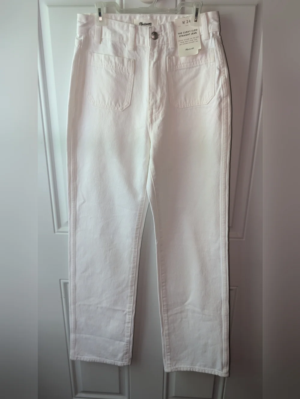 Madewell The Curvy Cleo Straight Jean NWT Size 24 White